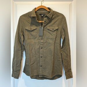 $228 NWT John Varvatos Shirt XS Green Men's Marshall Western Cotton Chest Pocket